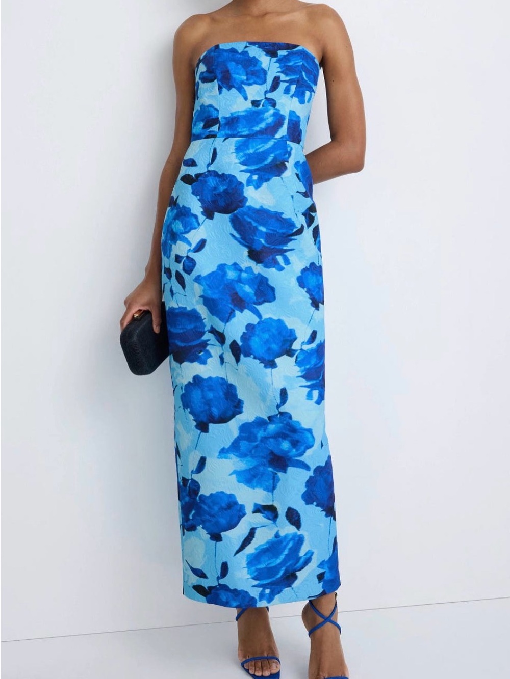 Milly Orion Blurred Blossom Midi Dress